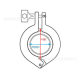 Hongshun Sanitary 304 Stainless Steel Clamp Joint Blind Plate suit Quick Opening Precision Casting Hoop Quick Installation Chuck Assembly