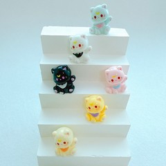 アニメ立体萌え趣味手を振って子猫ルナ樹脂創意デスクトップ車の小さな置物のキーホルダーdiy手作り