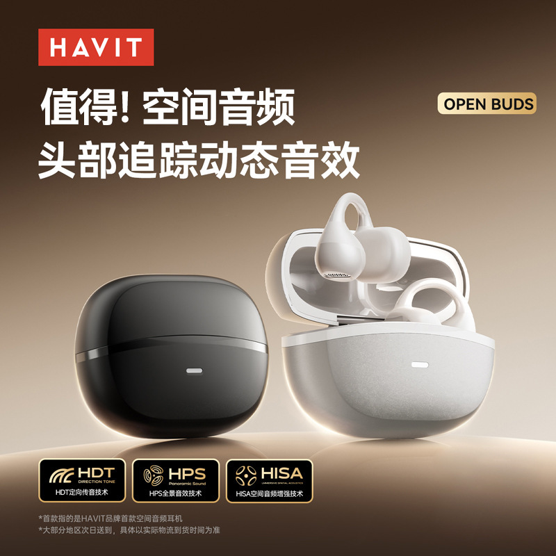 Haiweite's New Product Ows916 Open-Type Bluetooth Headphones, Non-In-Ear Stereo Spatial Audio Clip-On Headphones