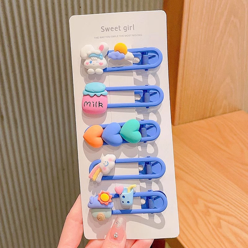 Horquilla para niños Clip de flequillo lateral para niña Clip de pico de pato para bebé Clip bb Accesorios para el cabello de alto valor Tombros de dopamina