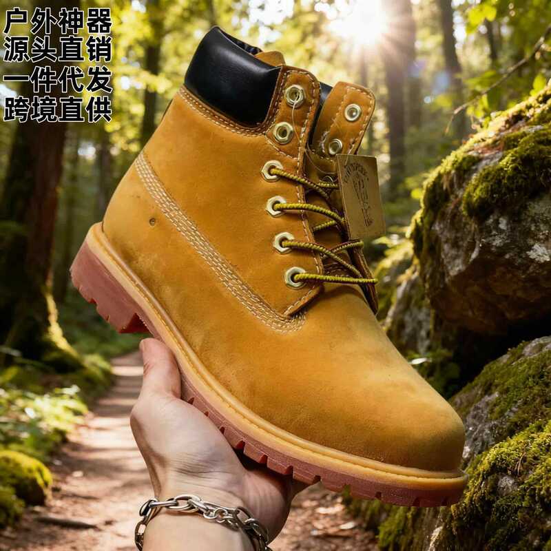 Correct Version of Timberland Yellow Boots, Durable Timberland Men's and Women's Outdoor Sports Leather Shoes, Work Boots, Snow Boots, Hiking Boots