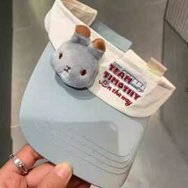 提摩西小队帽帽空顶防晒帽夏季可爱女生遮阳帽子公仔胸针棒球帽潮