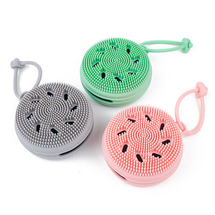 Amazon Silicone Face Washing Brush Pore Cleaning Face Cleansing Brush with Lanyard Massage Bath Brush in stock