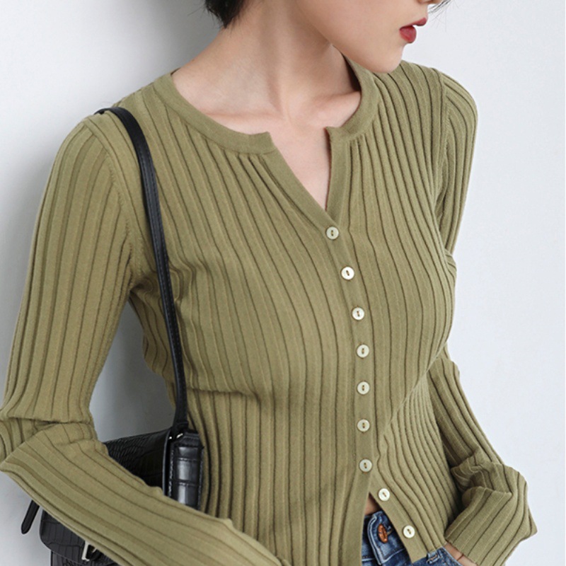 Knitted Cardigan 2026 Early Spring and Autumn Style for Women, Slim-Fit Short Top, Summer Thin Sweater, Loose Fit