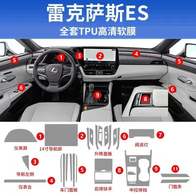 Car interior film Interior Films, Central Control Screen - 25-models-full-set-of-interior-tpu-soft-film