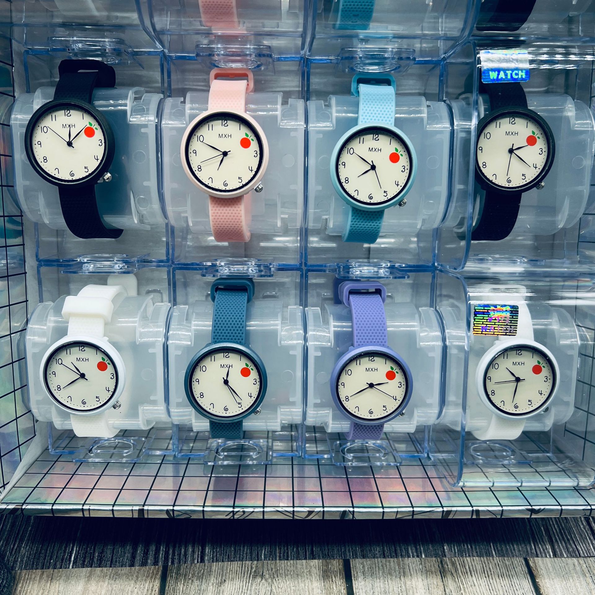 Reloj de cuarzo nuevo reloj electrónico LED coreano simple reloj de estudiante caja de plástico transparente reloj gran cantidad Congyo