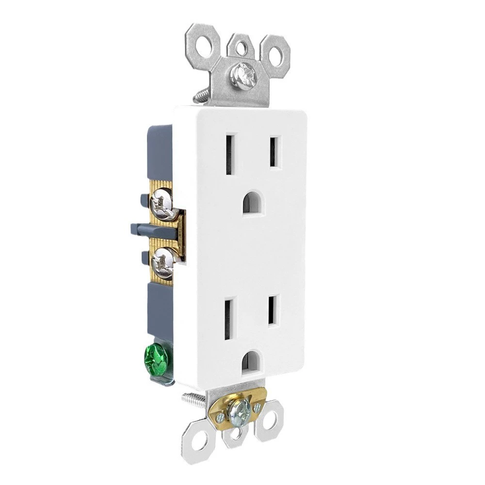 UL сертифицированная розетка-выход NEMA5-15R15A125V декоративная двусловная розетка с защитной вставкой/перекрытием