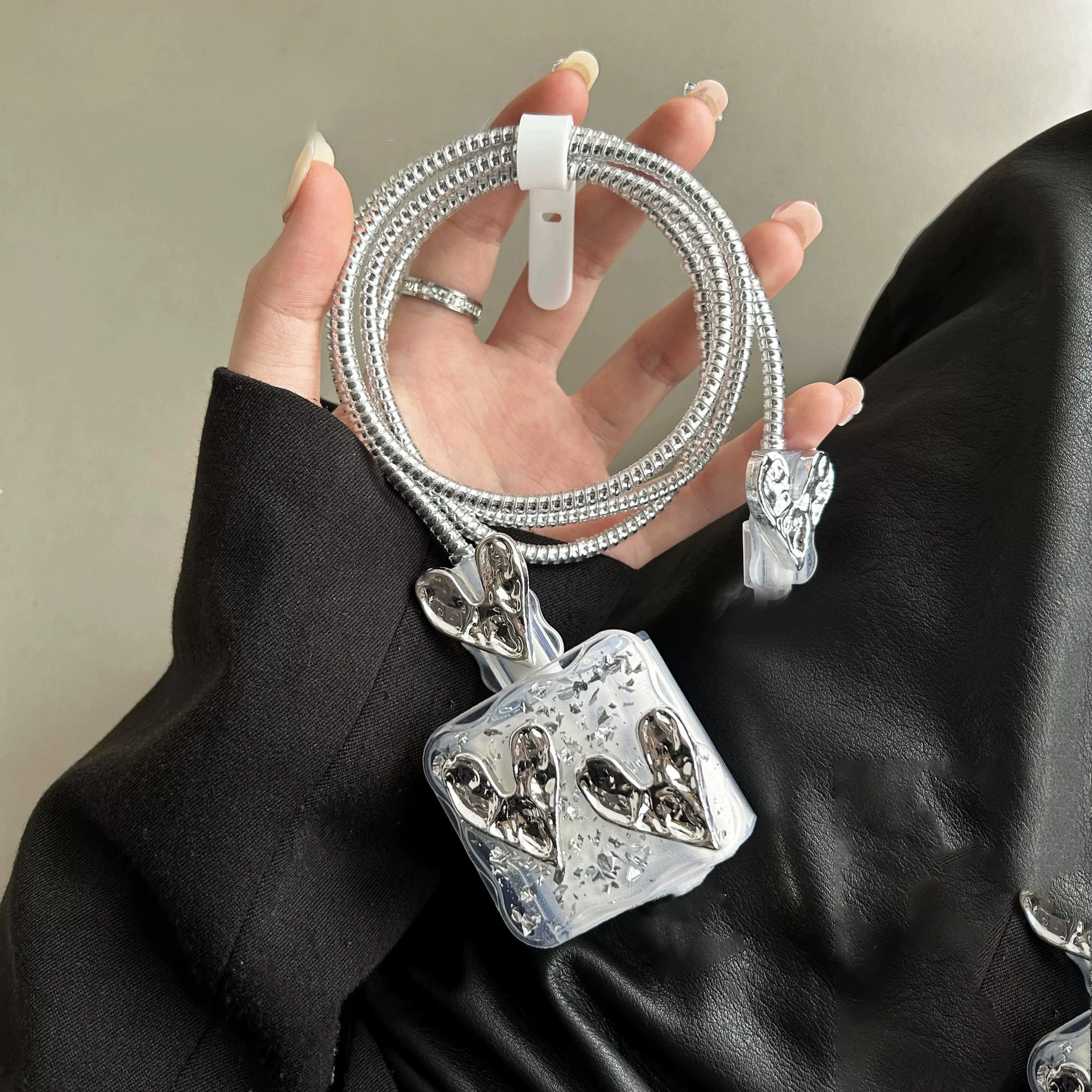 Двойное сердце любви кабель для передачи данных для iphone Apple, зарядное устройство с быстрой зарядной головкой 18w20w защитный чехол