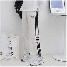 三叶草AD新款男女同款休闲束脚裤春秋季百搭时尚三条杠运动裤子潮