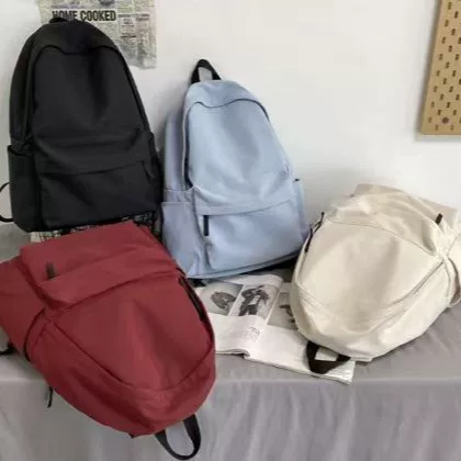 Simple large capacity backpack men's backpack black schoolbag female college student backpack female backpack versatile computer bag fashion