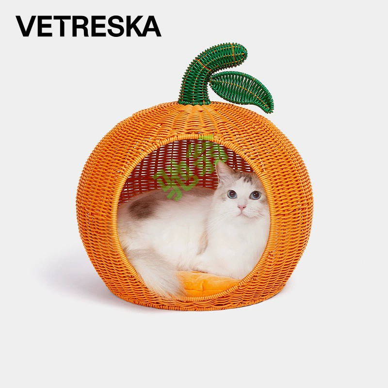 Yut большая оранжевая большая ротанговая пометка из ротанга превращается в молодого кота