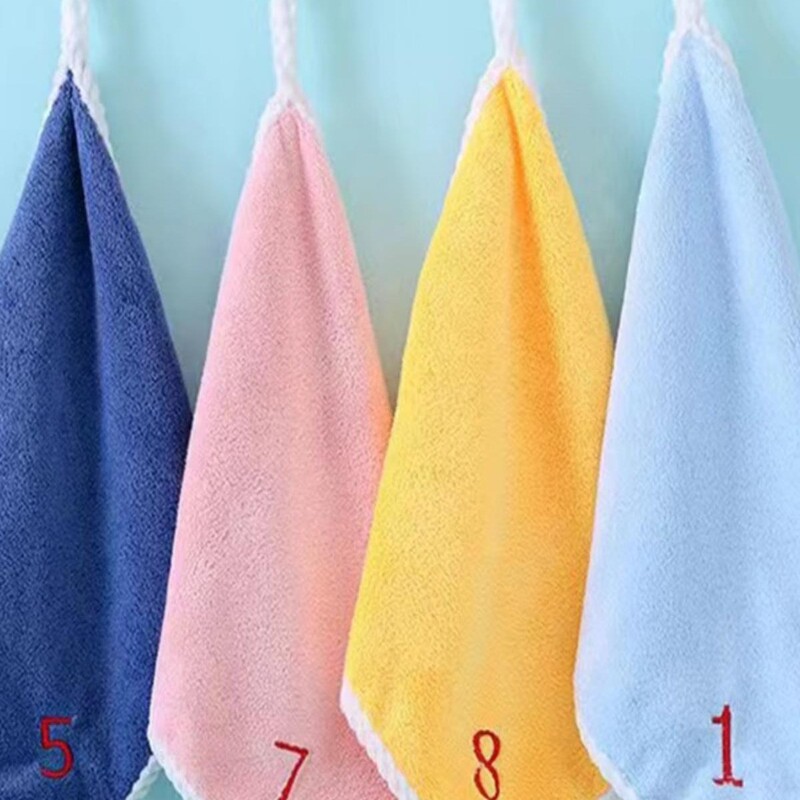 Kindergarten Name Digital Children's Cute Hand Towel Small Towel Hanging Absorbent Square Towel Soft