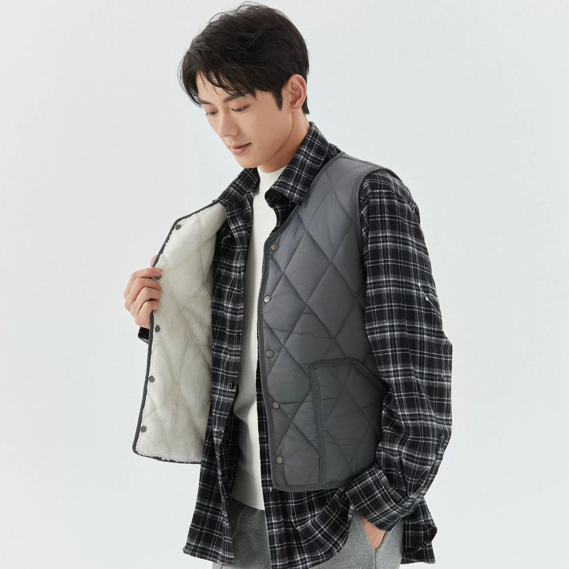 Demi-season keep warm vest, short liner