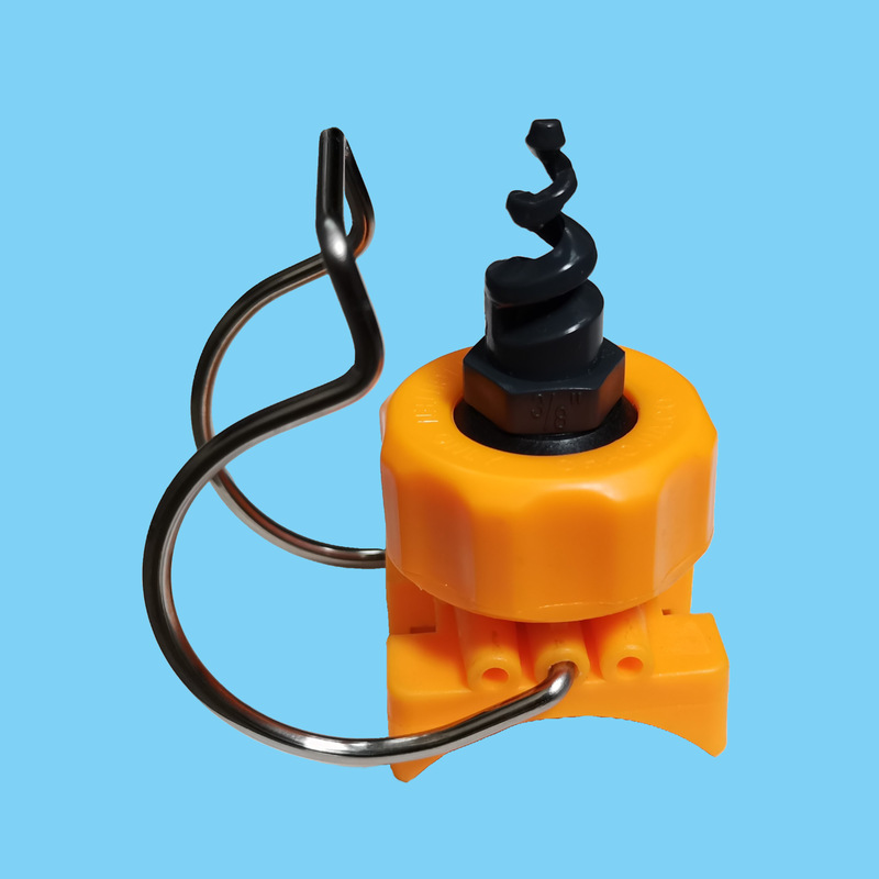 螺旋喷嘴卡簧式喷头酸雾净化喷淋快卡式螺旋PP喷嘴