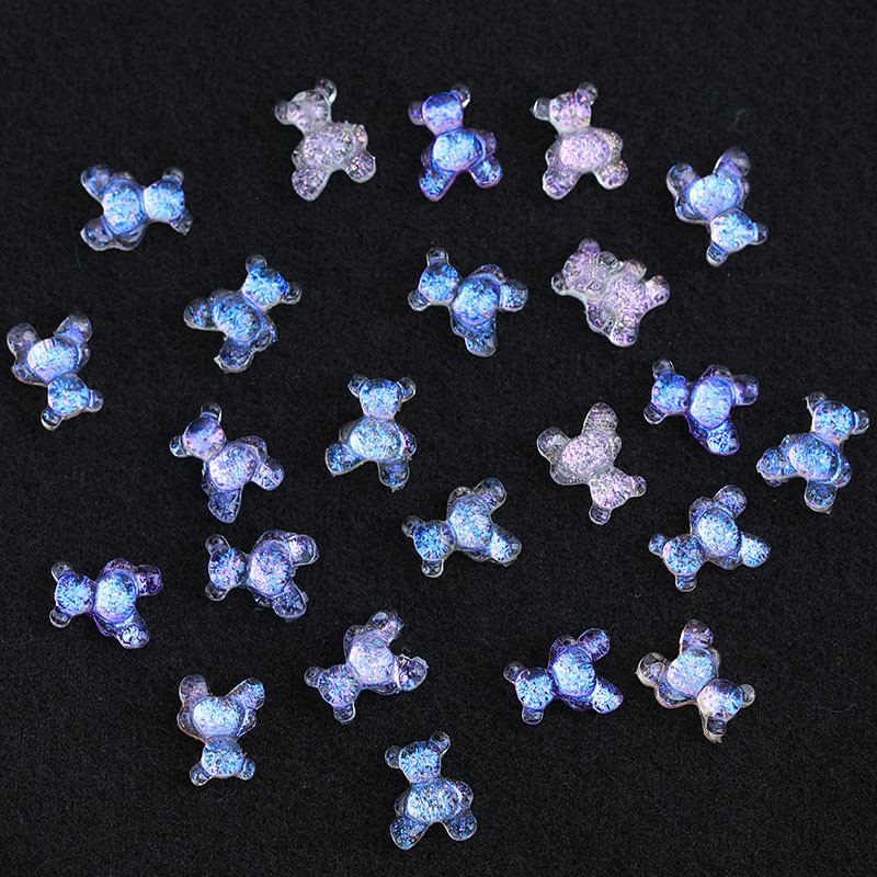 Nail Art Patch Data Cable Patch Cartoon Nail Art Mini Bear DIY Cream Glue Resin Accessories Water Cup Sticker