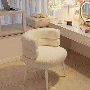 Light Luxury High-End Nail Salon Customer Chair New Makeup Chair Home Dressing Table Stool Backrest Girls Bedroom Chair