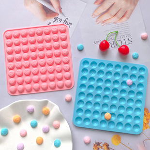 64 Love Five-pointed Star Dot 788 Candy Chocolate Silicone Mold DIY Biscuit Cake Baking Mold