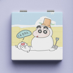 Crayon Shin-chan Makeup Mirror Student Practical Gift Small Mirror Portable for Touch-up Dual-Sided Foldable Mirror
