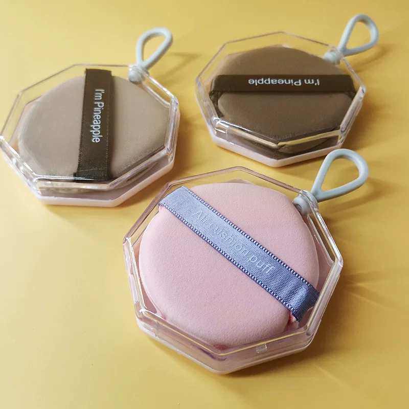 Air cushion makeup puff (TPU) — dual-use dry/wet, hydrophilic, non-latex, 55 mm