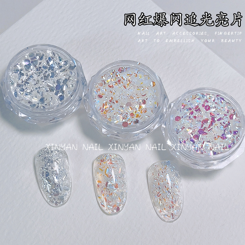 Popular Sequin Series Nail Art Decorations Mixed Materials Dazzling Glitter Powder Nail Decorations Popular Sequin Series Nail Art Decorations Mixed Materials Dazzling Glitter Powder Nail Decorations
