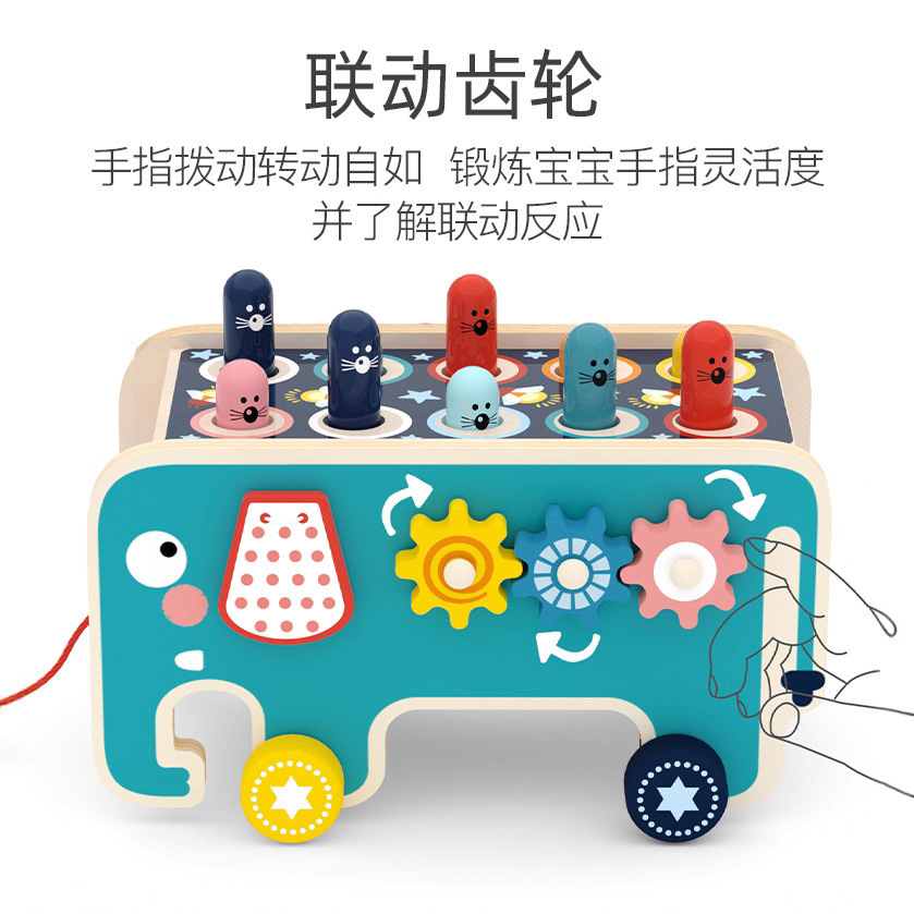 El desarrollo mental de los niños educación temprana educativa instrumento musical juguete multifuncional dinosaurio elefante hámster mesa de piano de doce tonos