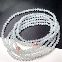 缅甸翡翠天然A货 种水好白冰项链项链女可送妈妈珠宝饰品