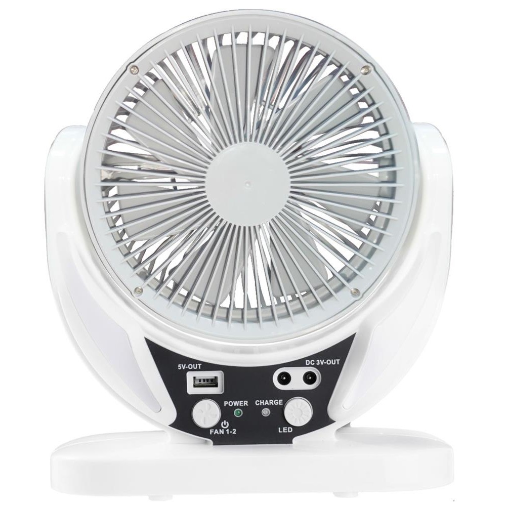 Rechargeable Fan Oferta especial Ventilador de mesa con iluminación LED Ventilador solar Ventilador de emergencia recargable