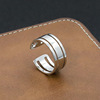 Glossy brand universal adjustable ring, 925 sample silver, simple and elegant design