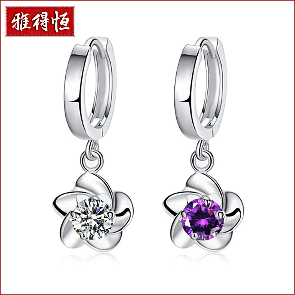 Серебряные серьги, желание, цветовидные, японские и корейские
