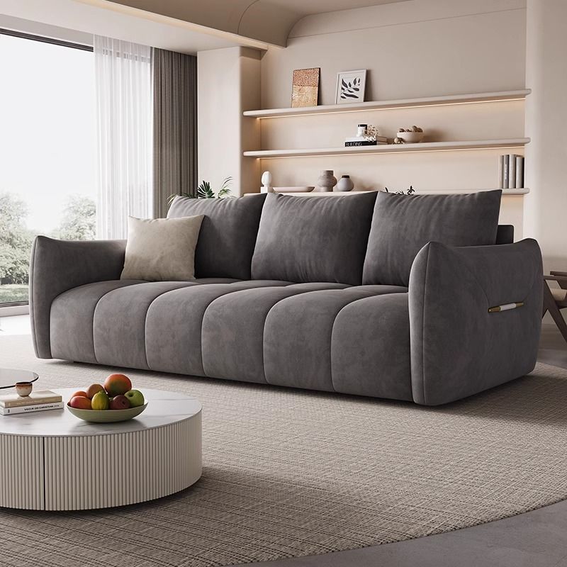 Cream Style Fabric Sofa 2025 New Living Room Simple Modern Small Apartment Anti-Cat Scratch Straight Row Combination Sofa