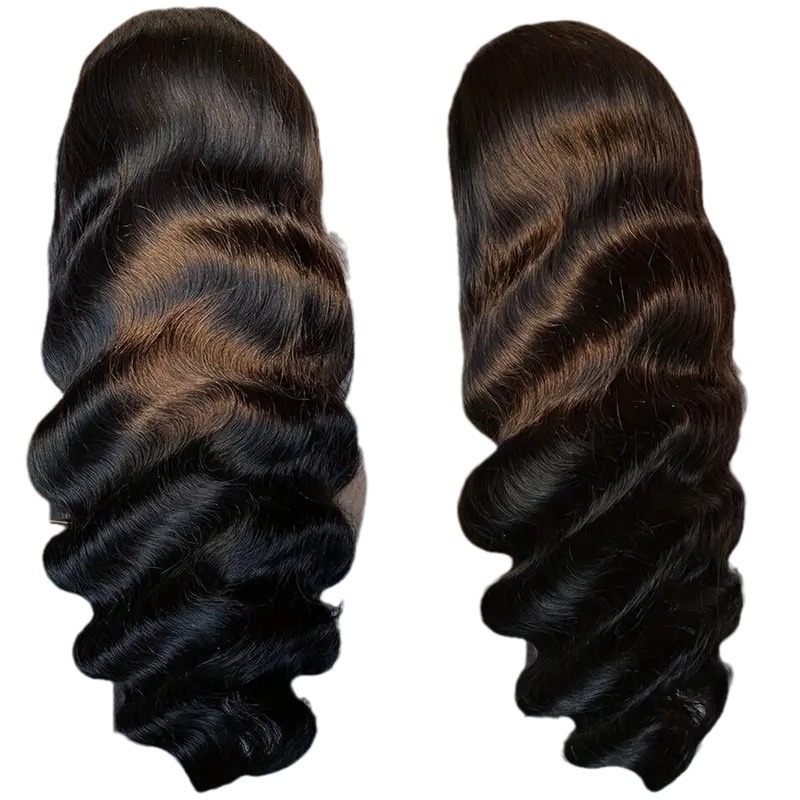 Pelucca de encaje frontal para mujeres con ondas largas rizadas, pelucca de encaje frontal natural, pelucca de encaje frontal