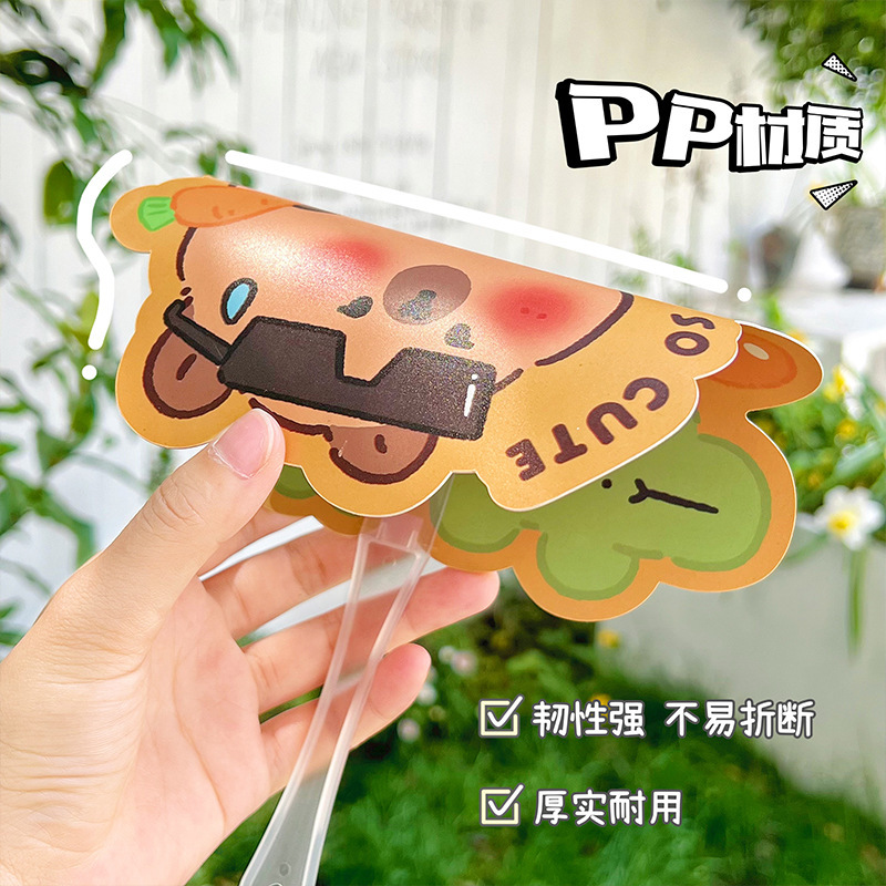 Cute cartoon small fan animal series summer cool unusual hand-crank…
