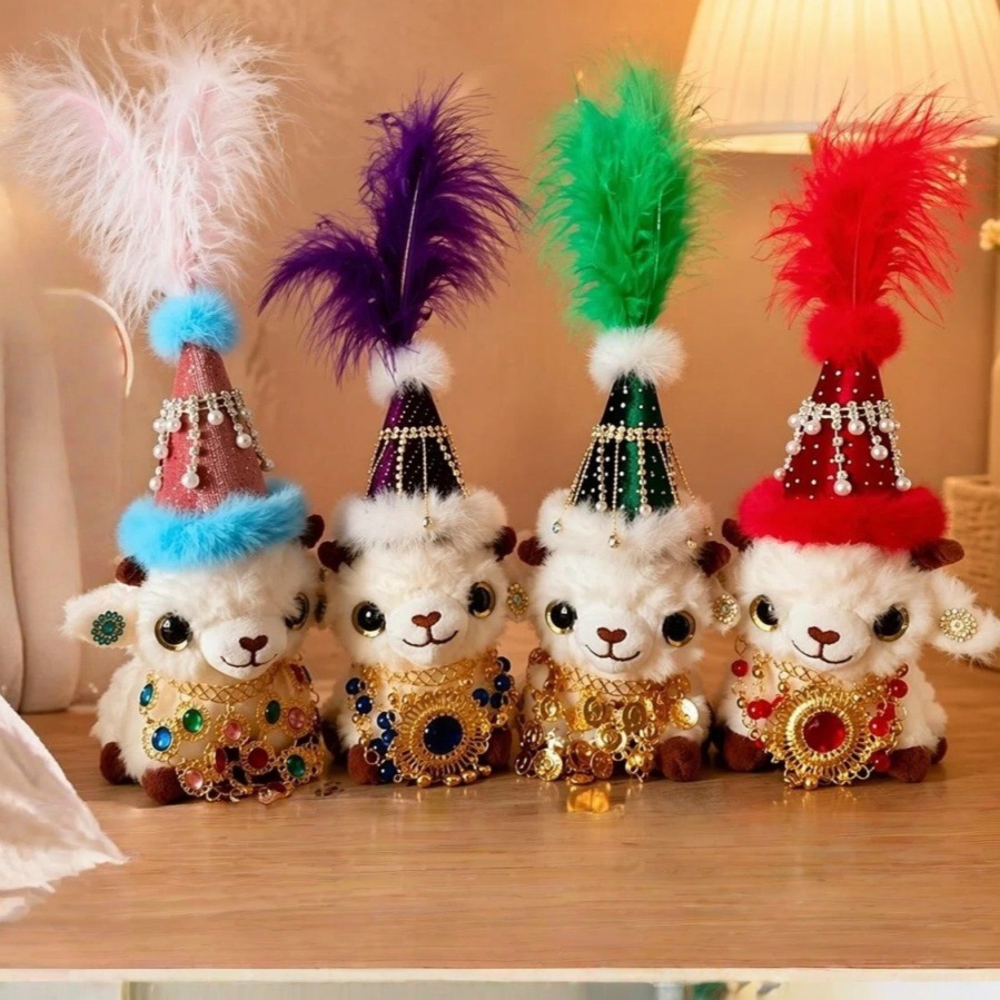 Internet-Famous Xinjiang Lamb Plush Toy Ethnic Style Rich Alpaca Creative Cartoon Gift Exchange Personalized Keychain Pendant