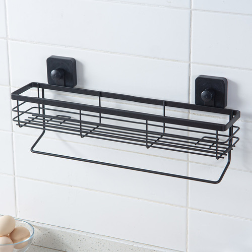 Wall-mounted kitchen spice rack without drilling bathroom wall shelf organizer multifunctional bathroom accessories towel storage rack