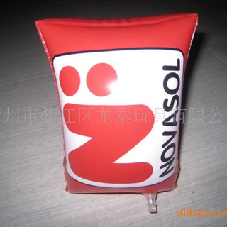 生产厂家加厚充气手袖可定制图案LOGO儿童游泳玩具水戏安全辅助