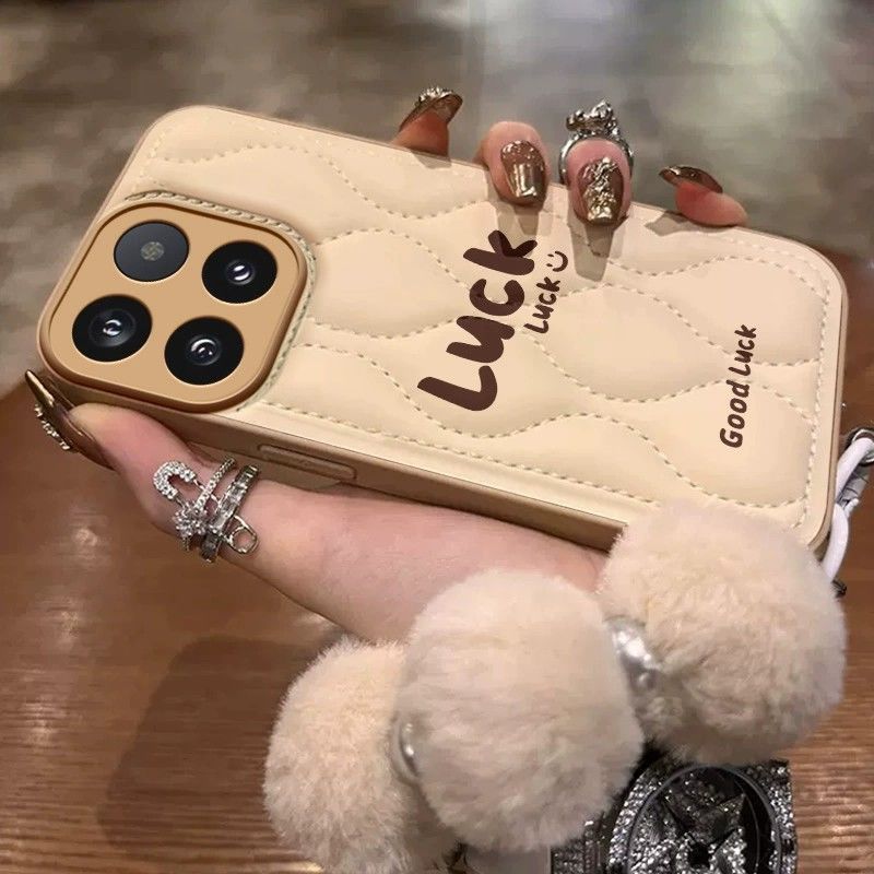 suitable for xiaomi 15 new phone case high-grade belt lanyard 14pro all-inclusive drop-resistant phone case good luck lucky