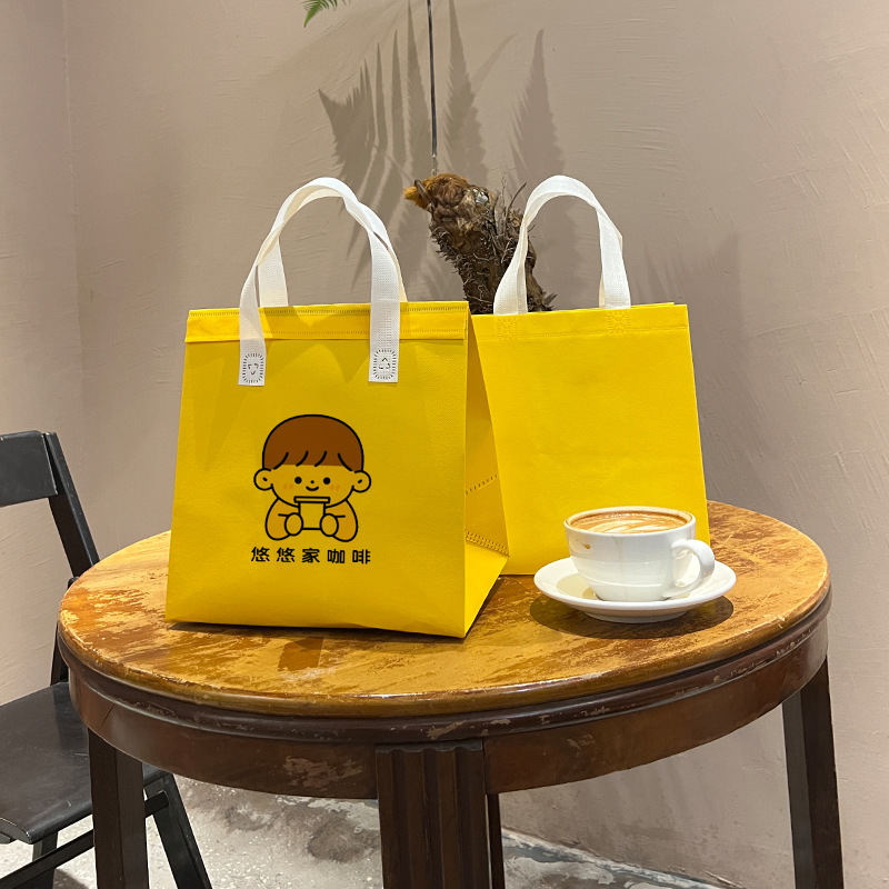 Para llevar bolsa de embalaje al por mayor catering papel de estaño bolso postre leche té bolsa de aislamiento logotipo personalizado barbacoa para llevar bolsa