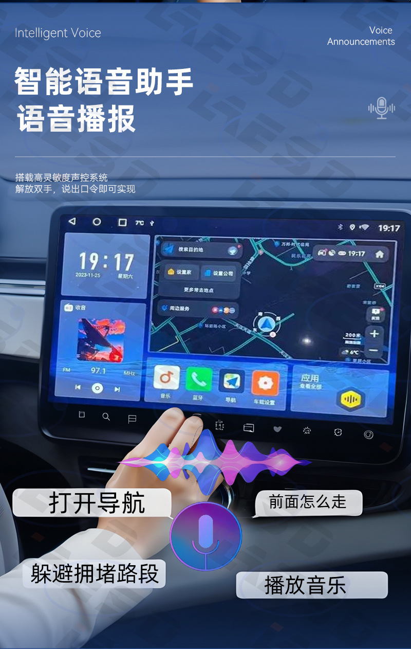 Cross-Border Four-In-One In-Car Smart Box Android Apple Mirror Screen Projection Wireless Carplay Box