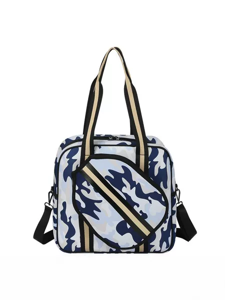 Cross-Border New Camouflage Badminton Bag, Large-Capacity Shoulder-Carry Tennis Racket Bag, Portable Fitness Sports Bag, Customized