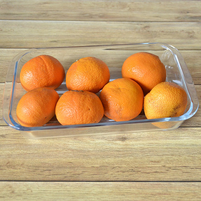 菲内克斯长方形玻璃烤盘条纹底钢化玻璃盘波浪底盘子|ms