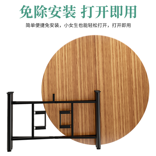 G3YN Solid Wood Dining Table and Chair Set, Modern Minimalist Home Use, Small Apartment Round Table, Hotel Folding Simple Design