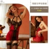 Red [hip-covering skirt + T pants + garter belt] does not include socks
