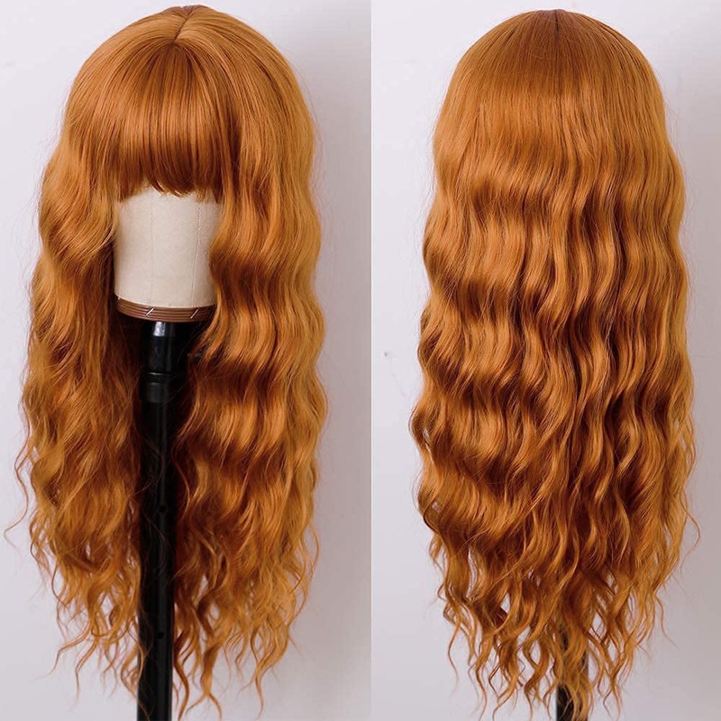 Women's Fashion Street High Temperature Wire Bangs Long Curly Hair Wigs display picture 3