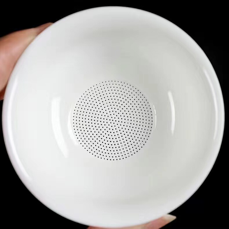 徳化白磁茶こし、単品茶こし、単品販売アクセサリー、茶こし、フィルター、カンフー茶器、全磁器一体型茶こし|undefined