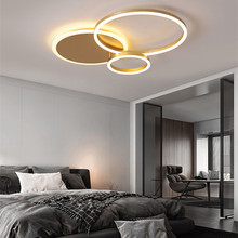 北歐跨境圓形客廳燈 led現代簡約書房卧室燈具創意大氣圓環吸頂燈