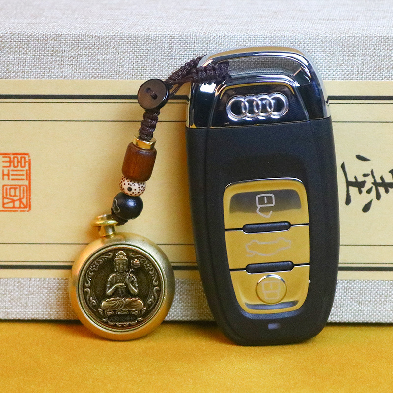 黄銅のキーホルダーの部品の十二生肖の守護神は祥雲の縄の金の自動車のキーホルダーのメーカーの卸売りを回転します。|undefined
