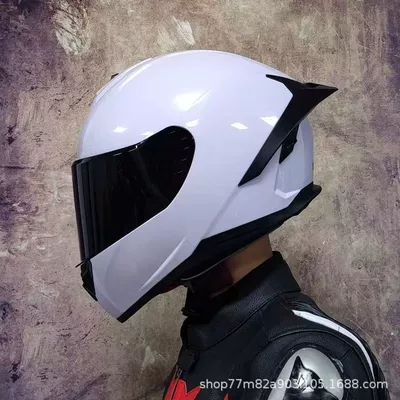 Dəbilqə (Kaska) aksesuarları – spoiler, Bluetooth slot, safety features - m-bright-white-and-black-lenses