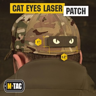 New Luminous Cat Eye Devil's Eye Little Monster Ir Reflective Morale Badge Velcro Armband Outdoor Bag with Sticker