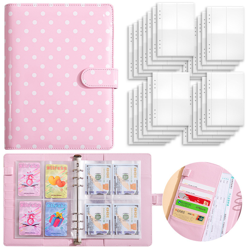 Cross-Border Exclusive Supply of A5 Planner Notebooks, Polka Dot Notebooks, Customizable Cash Budget Financial Record Books, Planner Notebooks