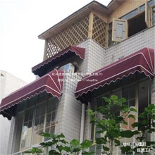 西瓜雨棚法式户外遮阳蓬弧形冬瓜装饰网红半圆篷固定窗户遮雨折叠